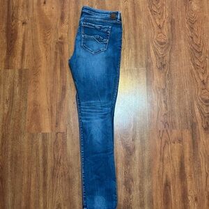 BKE Women's Dark Blue Skinny Jeans
